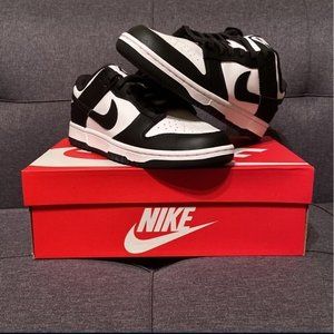 Brand New Nike Dunk Low Retro Shoes Black and White Panda Men